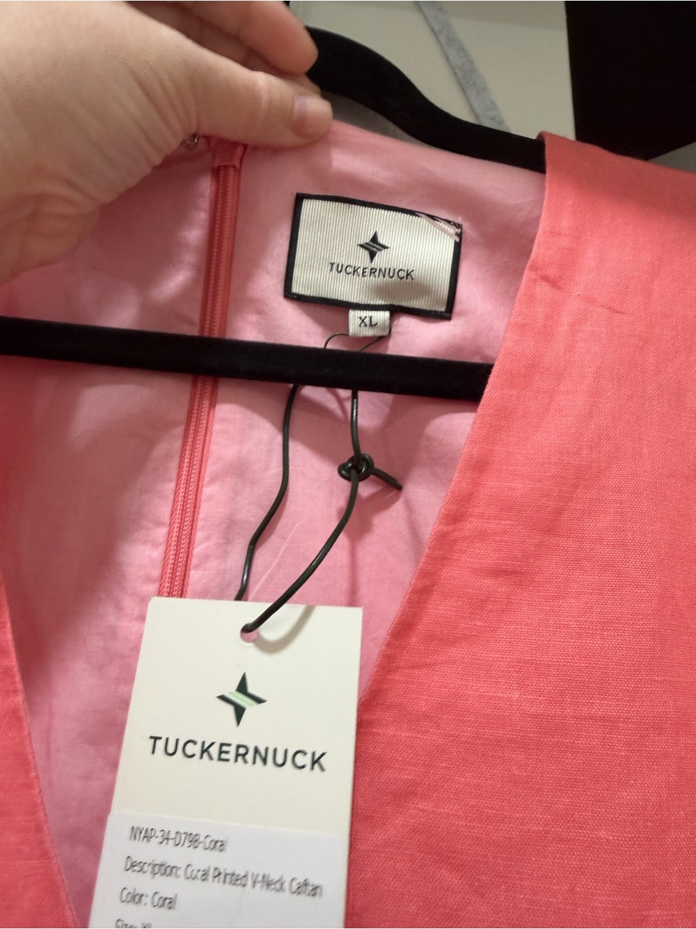 Tuckernuck Pink Coral-Print V-Neck Maxi Dress - Picture 4 of 5